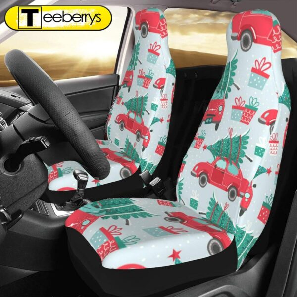 Christmas Truck Tree Car Seat Covers Vehicle Front Seat Coverss