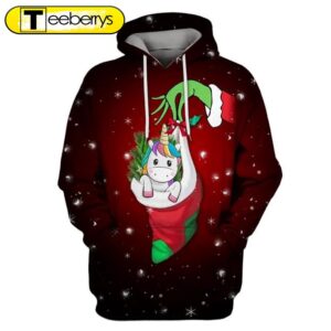 Christmas Unicorn 3D Shirt –…