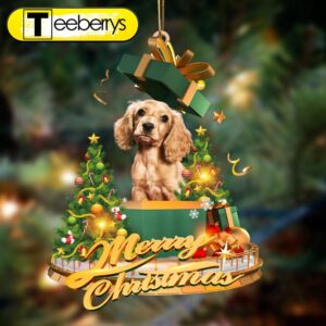 Cocker spaniel Merry Christmas Dog…