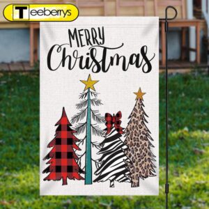 Colored Xmas Tree Burlap Merry…