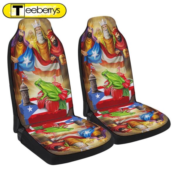 Coqui Frog Three Kings Christmas Puerto Rico Seat Cover Cars