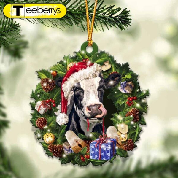 Cow And Dog Memorial Gift Christmas Plastic Hanging Ornament