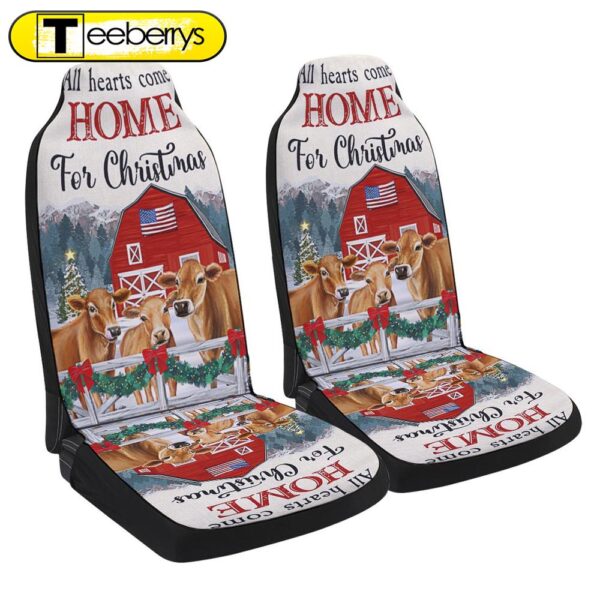 Cow Christmas All Hearts Come Home For Christmas Cattle Jersey Seat Cover Cars