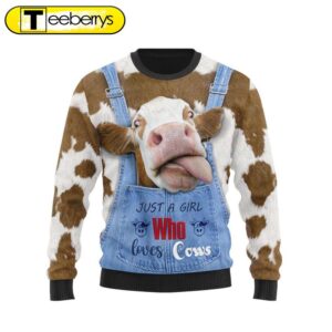 Cow Pattern Christmas Sweater Perfect…