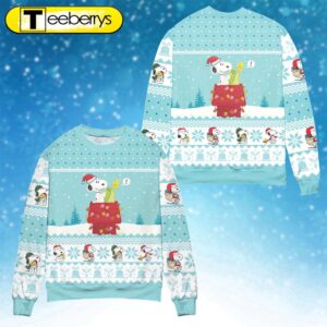 Cozy Snowy Christmas Snoopy Sweater…