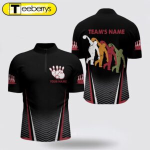 Custom Bowling Shirt, Black Bowling…