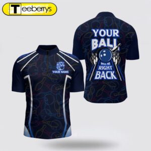 Custom Bowling Shirt, Funny Blue…