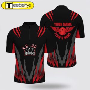 Custom Bowling Shirt, Kingpins Red…