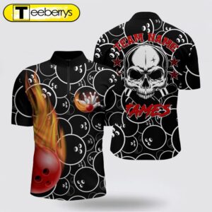 Custom Flame Bowling Shirt, Bowling…