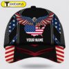 Custom Name American Flag Eagle Baseball Cap – Christian Hats for Men and Women