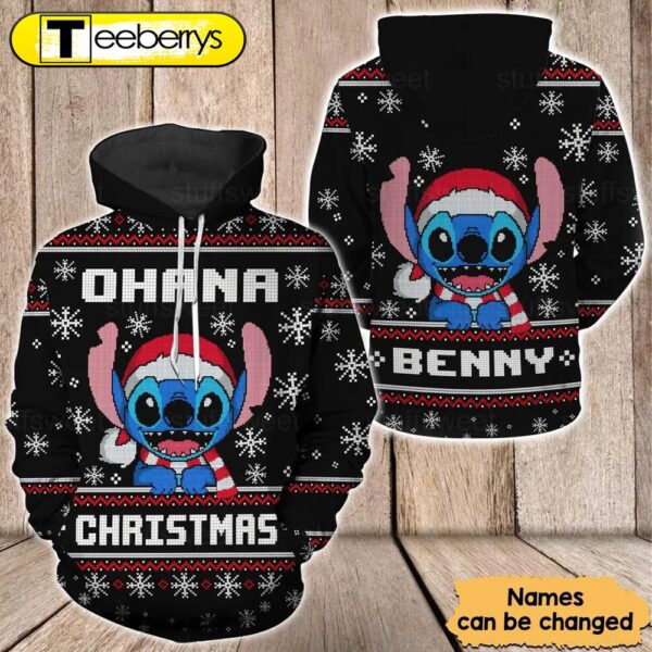 Customized Stitch Christmas 3D Shirt – Gift For Xmas