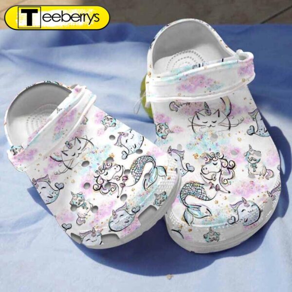 Cute Unicorn In Mermaid Clogs Shoes Birthday Christmas Gifts