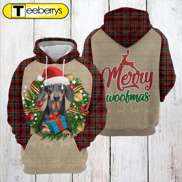 Dachshund Christmas Merry Woofmas 3D Shirt – Gift For Xmas