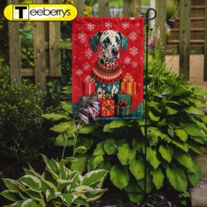 Dalmatian Holiday Christmas Garden Flag