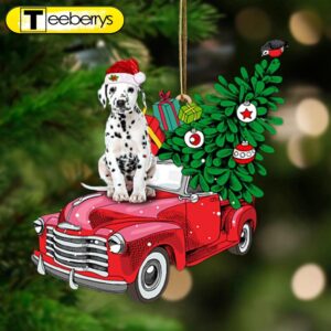 Dalmatian-Pine Truck Hanging Christmas Plastic…