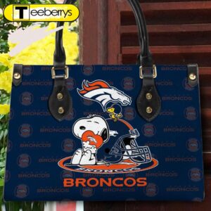 Denver Broncos NFL Snoopy Women Premium Leather Hand Bag