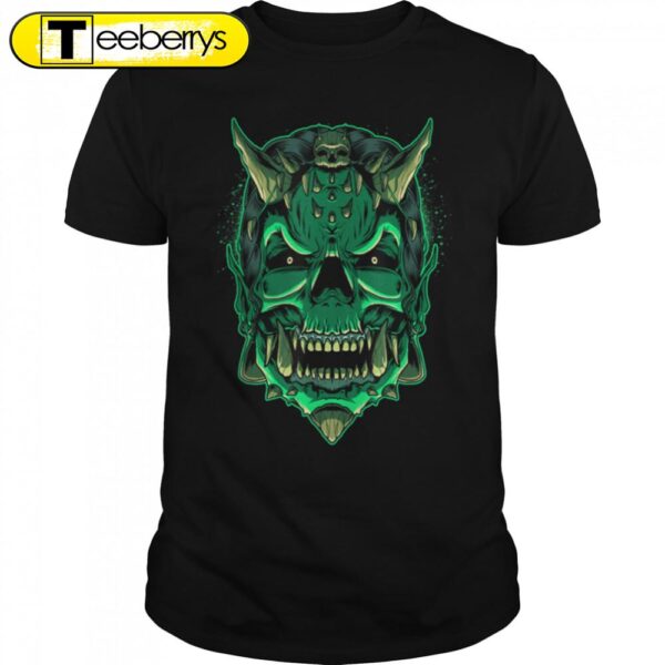 Devil Zombie Creepy Satan Evil Demon Head Skull Halloween T-Shirt