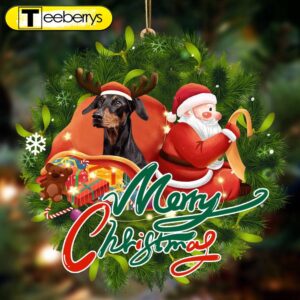 Doberman-Santa & Dog Hanging Christmas…