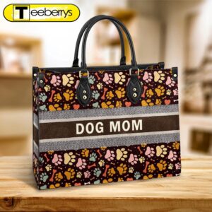 Dog Mom Pattern Pu Leather…