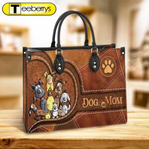 Dog Mom Pu Leather Bag…