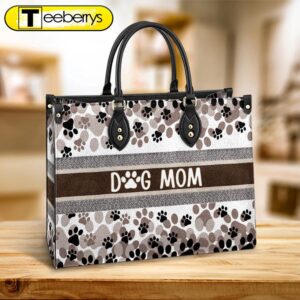 Dog Mom Pu Leather Bag…