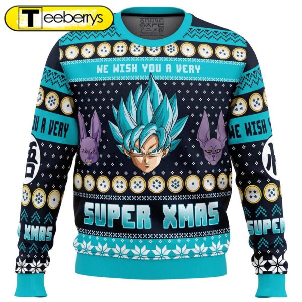 Dragon Ball Z Saiyan Christmas Ugly Sweater – Festive & Fun DBZ Holiday Apparel