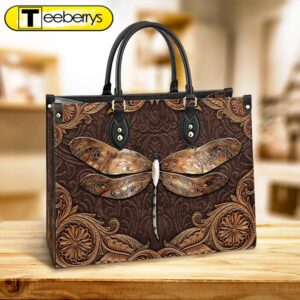 Dragonfly Earthtoned Leather Bag –…