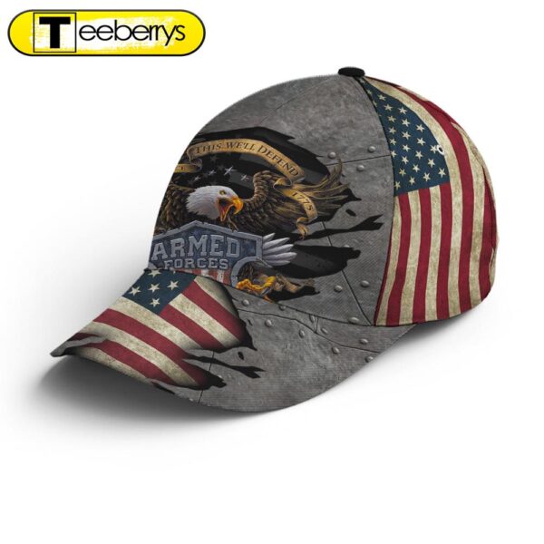 Eagle Armed Force US Flag Baseball Cap