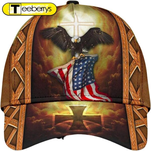 Eagle With One Nation Under God All Over Print Baseball Cap – Christian Hats