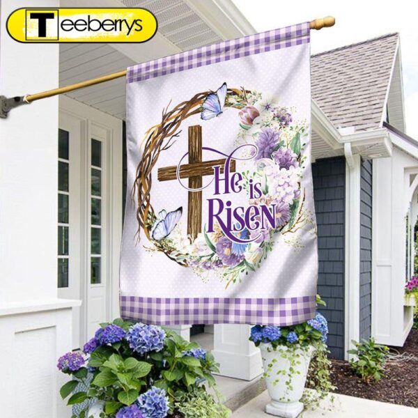 Easter Cross He Is Risen Flag – Christian Flag