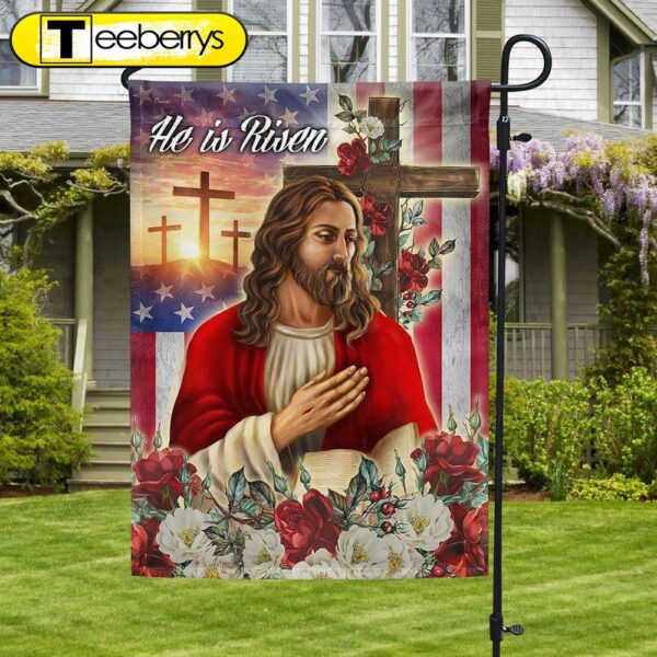 Easter Jesus Christ He Is Risen Flag – Christian Flag