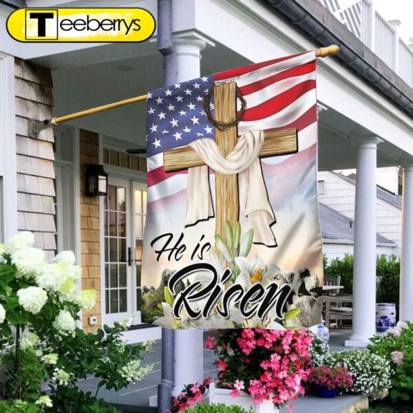 Easter Jesus He Is Risen American Flag – Gifts For Christian