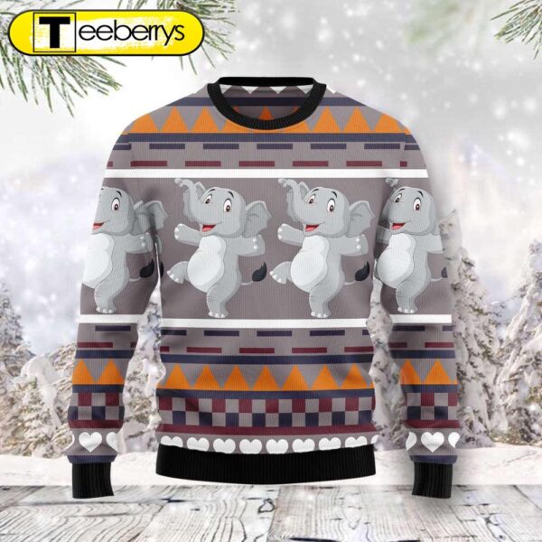 Elephant Dancing Ugly Christmas Sweater