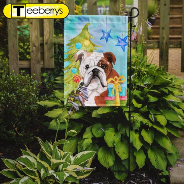 English Bulldog Christmas Garden Flag