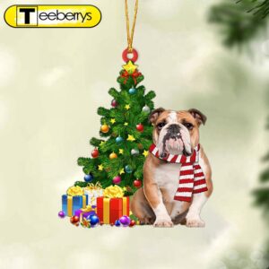 English Bulldog Christmas Star Hanging…