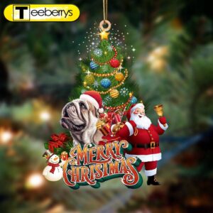 English Bulldog-Christmas Tree&Dog Hanging Christmas…