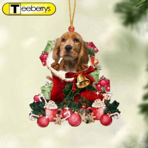 English Cocker Spaniel-Red Boot Hanging…