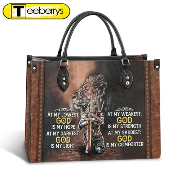 Faith God Is My Light Leather Bag – Women’s Pu Leather Bag