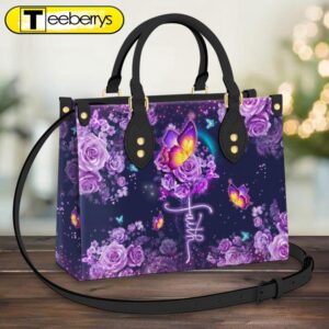 Faith Purple Butterfly Leather Bag…