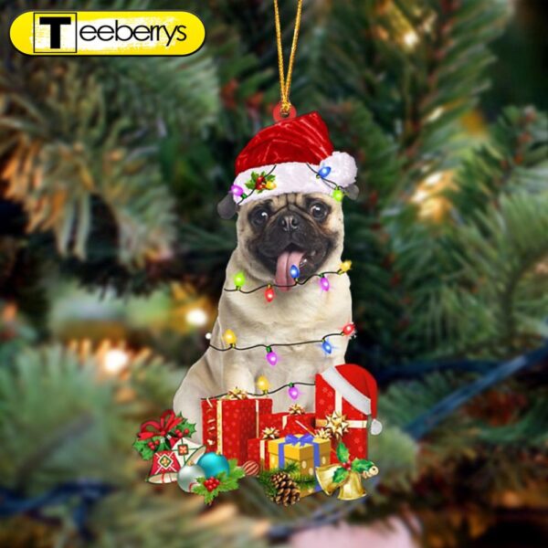 Fawn Pug Dog Be Christmas Tree Hanging Christmas Plastic Hanging Ornament – Funny Ornament