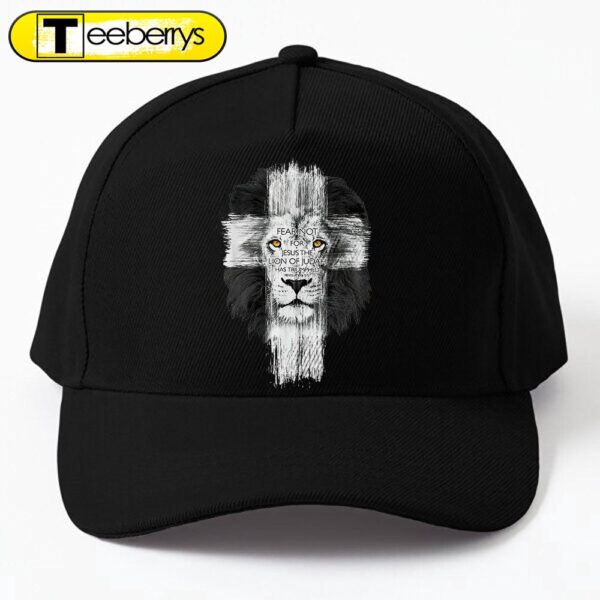 Fear Not For Jesus Lion Cross Christian Cap