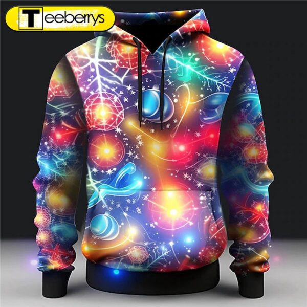 Festive Neon Light Christmas 3D Shirt – Gift For Xmas