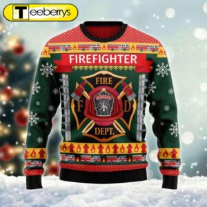 Firefighter Fire Dept Xmas Ugly…