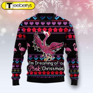 Flamingo Pink Ugly Christmas Sweater…