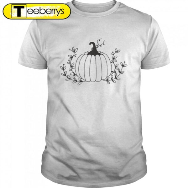 Floral Pumpkin Halloween T-Shirts