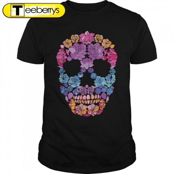 Flower Sugar Skull Souls Day Muertos Day Of Dead Halloween T-Shirts