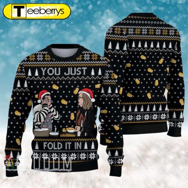 Fold It In Ugly Christmas Sweater from Schitt s Creek Festive & Fun Attire