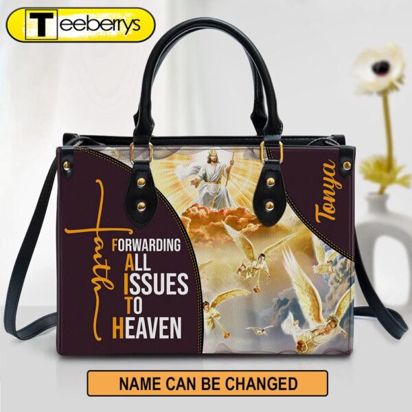 Forwarding All Issues To The Heaven Leather Bag – Personalized Leather Bag With Handle