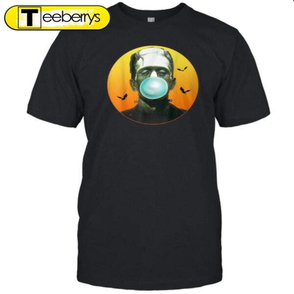 Frankenstein Monster Blowing Bubbles Halloween T-Shirt