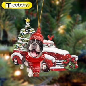 French Bulldog Christmas Car Two…